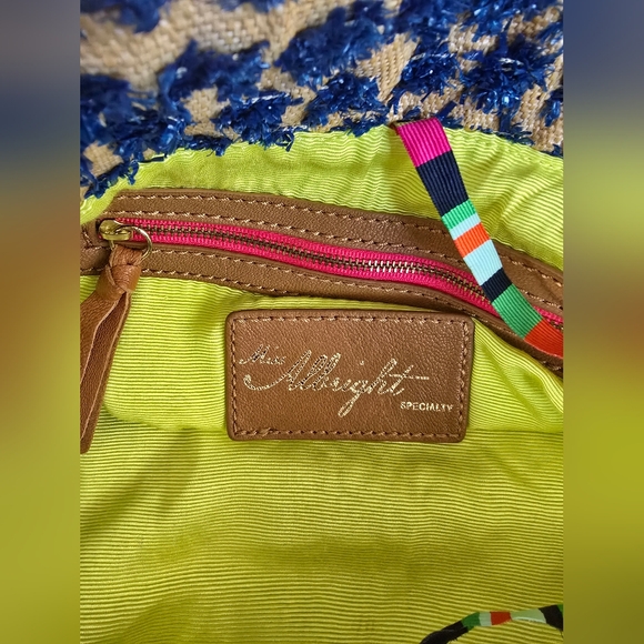 Miss Albright Anthropologie Womens Large Colorful Pink Tote Bag - Picture 7 of 8